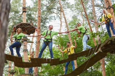 Accrobranche, une activit&eacute; ext&eacute;rieure pour souder les groupes